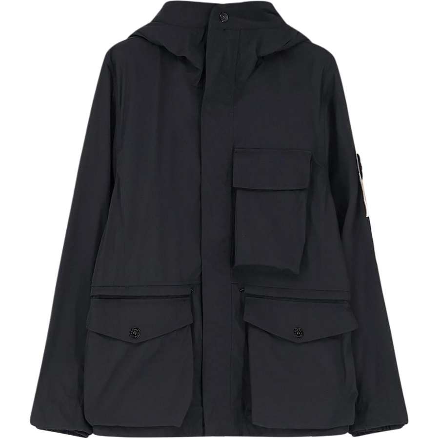 Stone Island flap-pocket hooded jacket