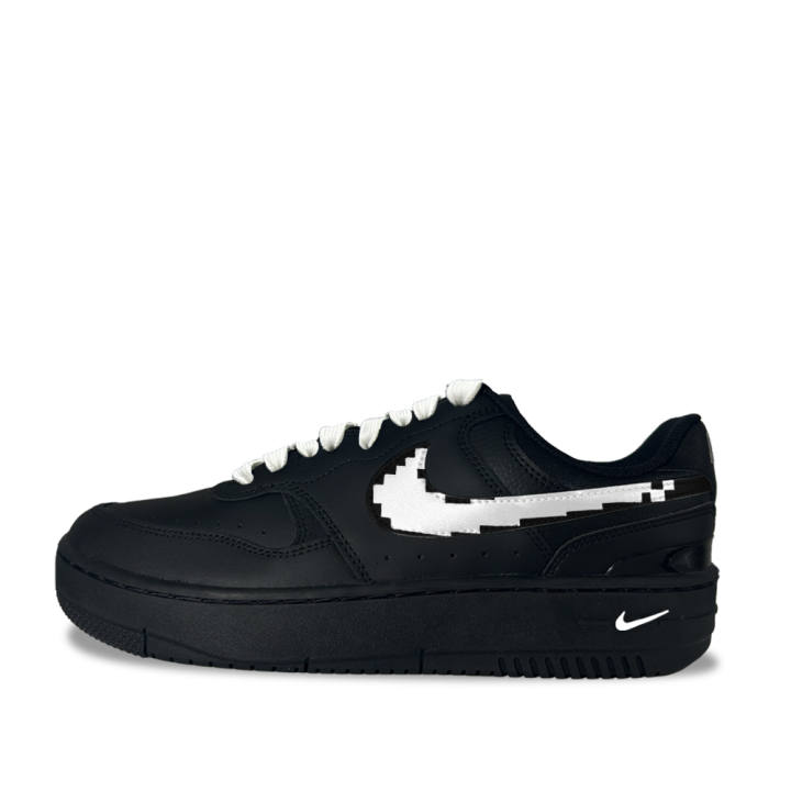 Nike Nike Gamma Force Black Mirror Turf Synthetic Leather Abrasion Resistant Low top Skateboard Shoes Unisex Black