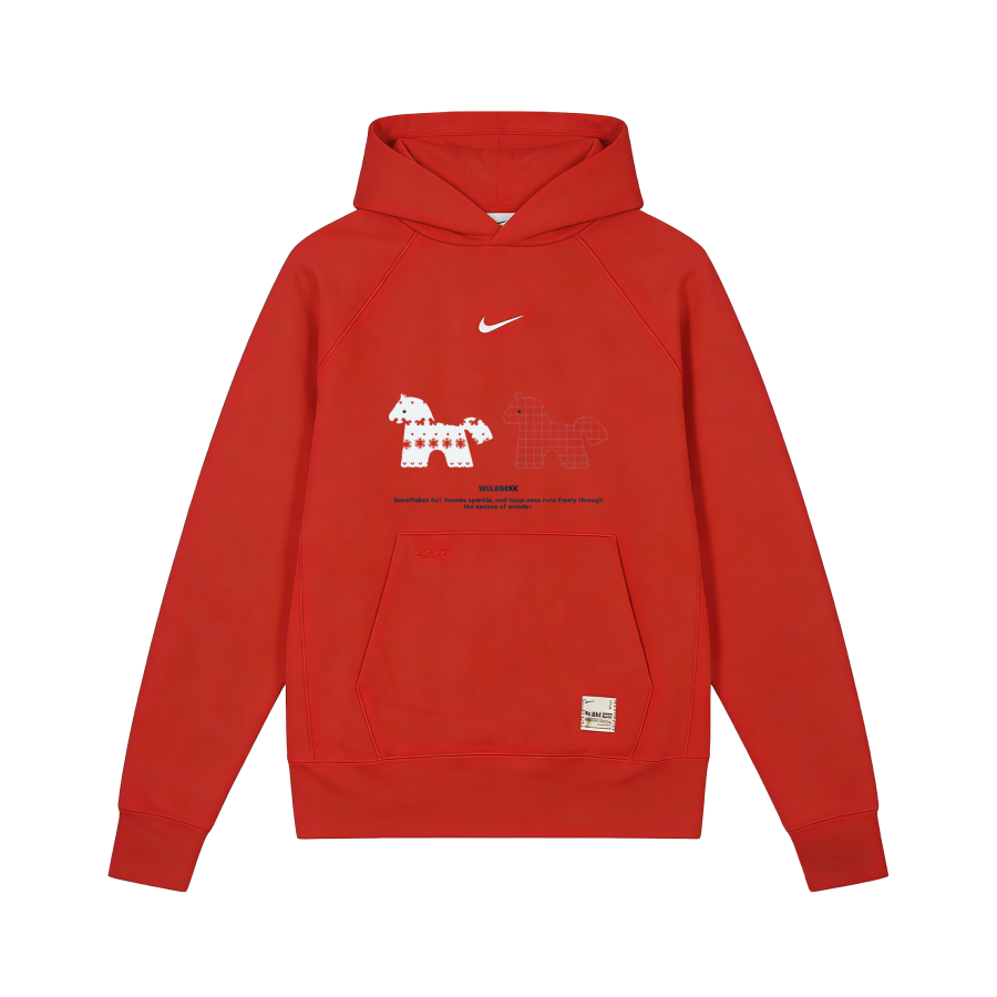 Nike Nike Sportswear Minimalist Style Horse Year Limited Fleece Lined Comfortable Soft Casual Hooded Sweatshirt Unisex