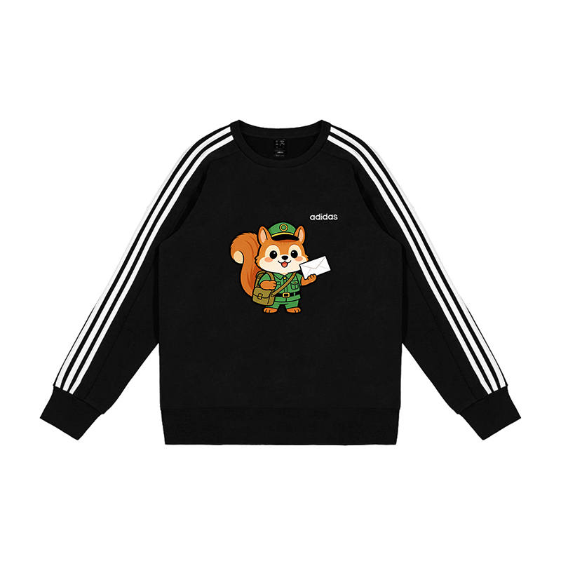 Adidas Adidas Sweatshirts Men's Black Crew Neck Moderate Regular