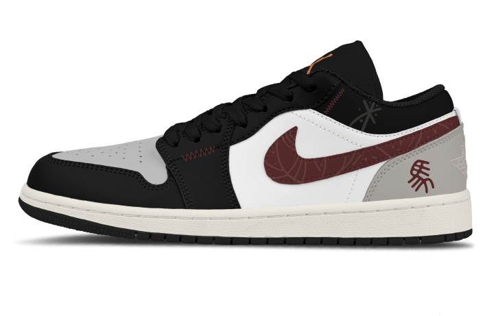 Jordan Jordan Air Jordan 1 Red Horse Leather Slip Resistant Abrasion Resistant Slip Resistant Abrasion Resistant Low top