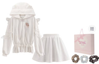 SNBL Two Piece Skirt Sets Women's Hooded Moderate Short