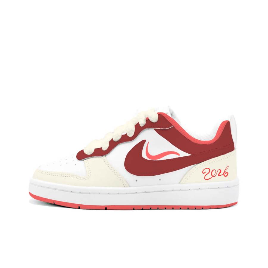 Nike Nike Court Borough 2 Hongji New Chapter, Kungfu Rabbit Leather Cushioning Abrasion Resistant Slip Resistant