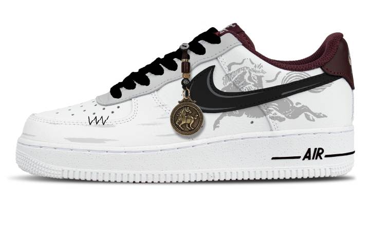 Nike Nike Air Force 1 Divine Horse Fortune Leather Abrasion Resistant Slip Resistant Abrasion Resistant Slip Resistant