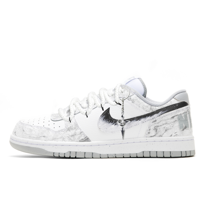 Nike Nike Big Ink Dyed Glacier, Shopping Bag Low top Skateboard Shoes Men's White Gray