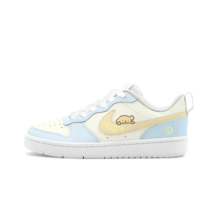 Nike Nike Court Borough Big Fish Manufacturing, Sunny Day Sweet Bear Leather Abrasion Resistant Breathable Low top