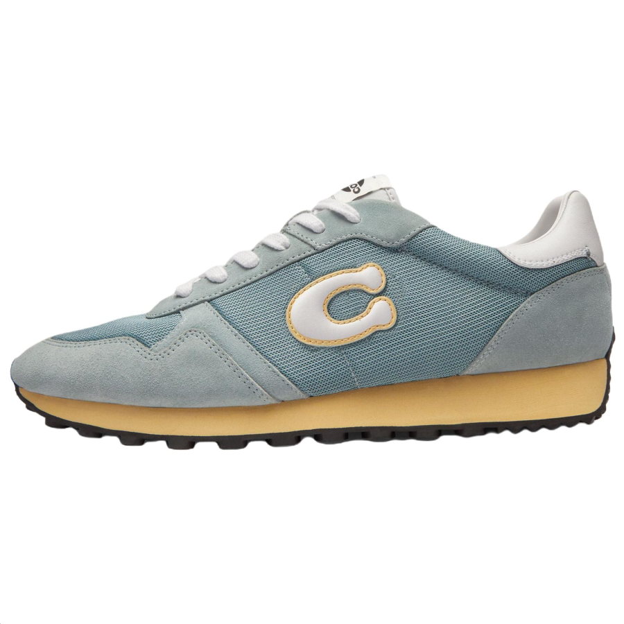 COACH COACH Runner Cow Split Leather Low top Casual Shoes Men's Blue