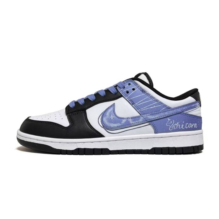 Nike Nike Dunk Misty Unicorn Slip Resistant Abrasion Resistant Low top Skateboard Shoes Unisex Black Purple
