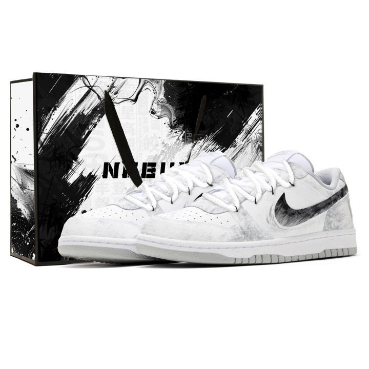 Nike Nike Big Misty Shadow, Shopping Bag Low top Skateboard Shoes Men's White Gray