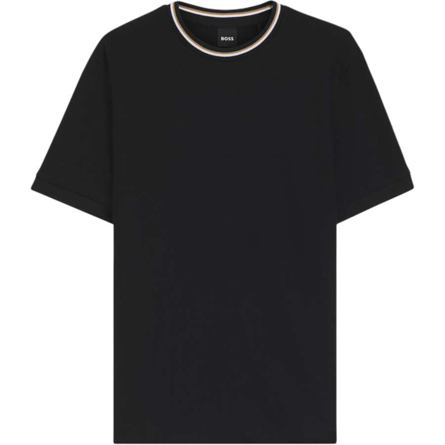 HUGO BOSS T Shirts Men's Black Crew Neck Moderate Straight Fit