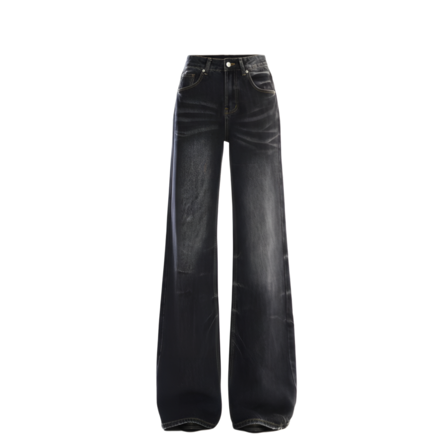 Sugarfunk Jeans Women's Black Gray Moderate Wide Leg Pants