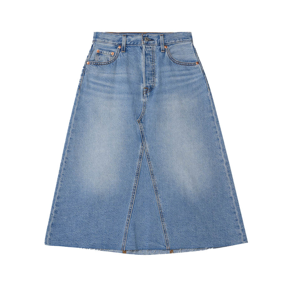 Levis Levis Denim Long Skirts Women's Light Blue Moderate