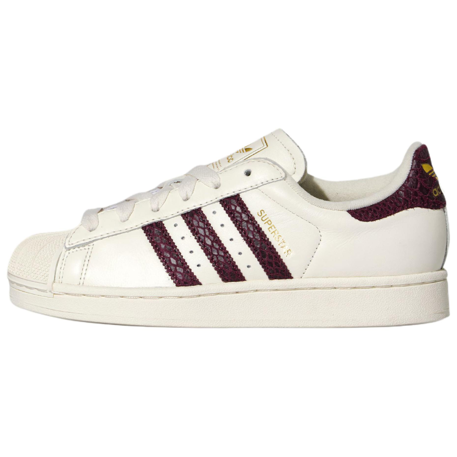 Adidas Originals Superstar 2 Leather Skateboard Shoes Women's White Burgundy