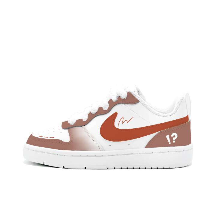Nike Nike Court Borough 2 Warm Chestnut Icing, Kung Fu Rabbit Leather Cushioning Abrasion Resistant Slip Resistant
