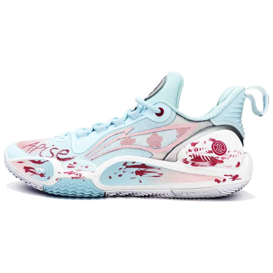 Li-Ning Li Ning Speed 9 Shock Wave Fabric Low top Basketball Shoes Unisex Red Blue