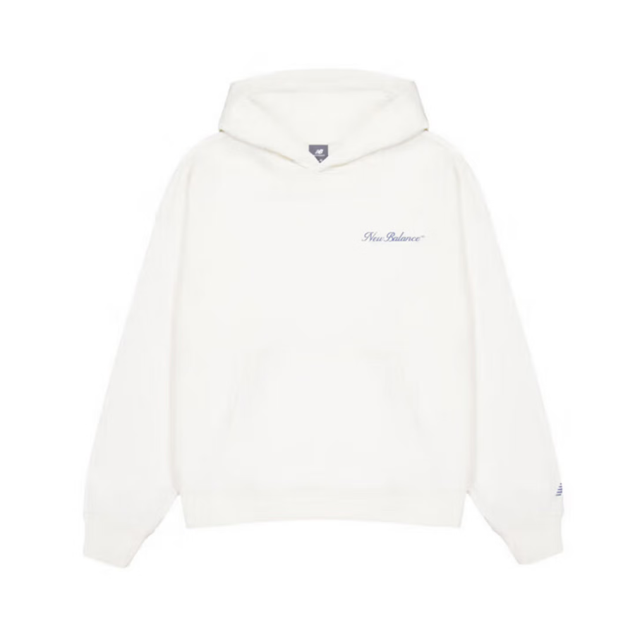 New Balance New Balance Sweatshirts Men's Ivory White Hooded Moderate Regular
