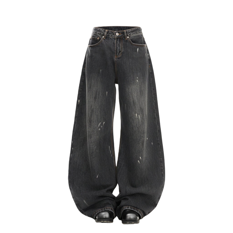 Sugarfunk Jeans Women's Black Gray Moderate Wide Leg Pants