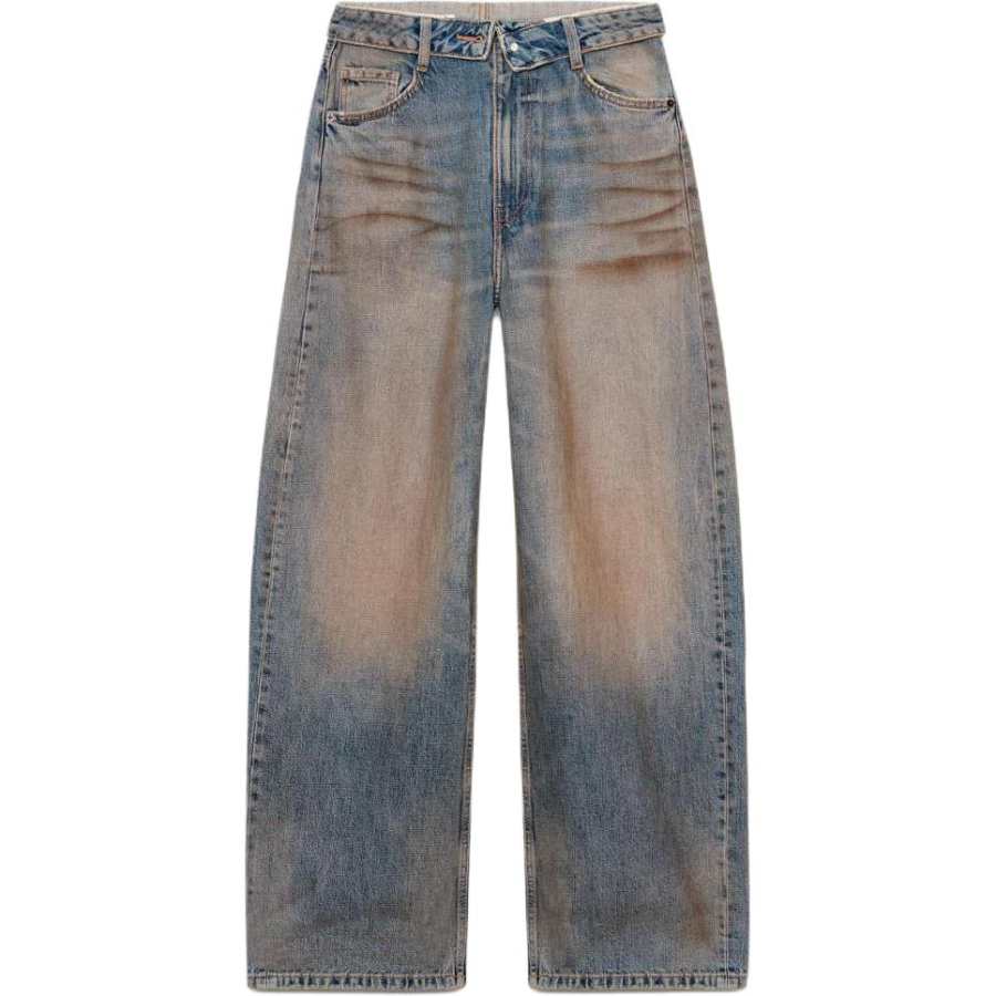 ZARA Jeans Women's Blue Moderate Wide Leg Pants