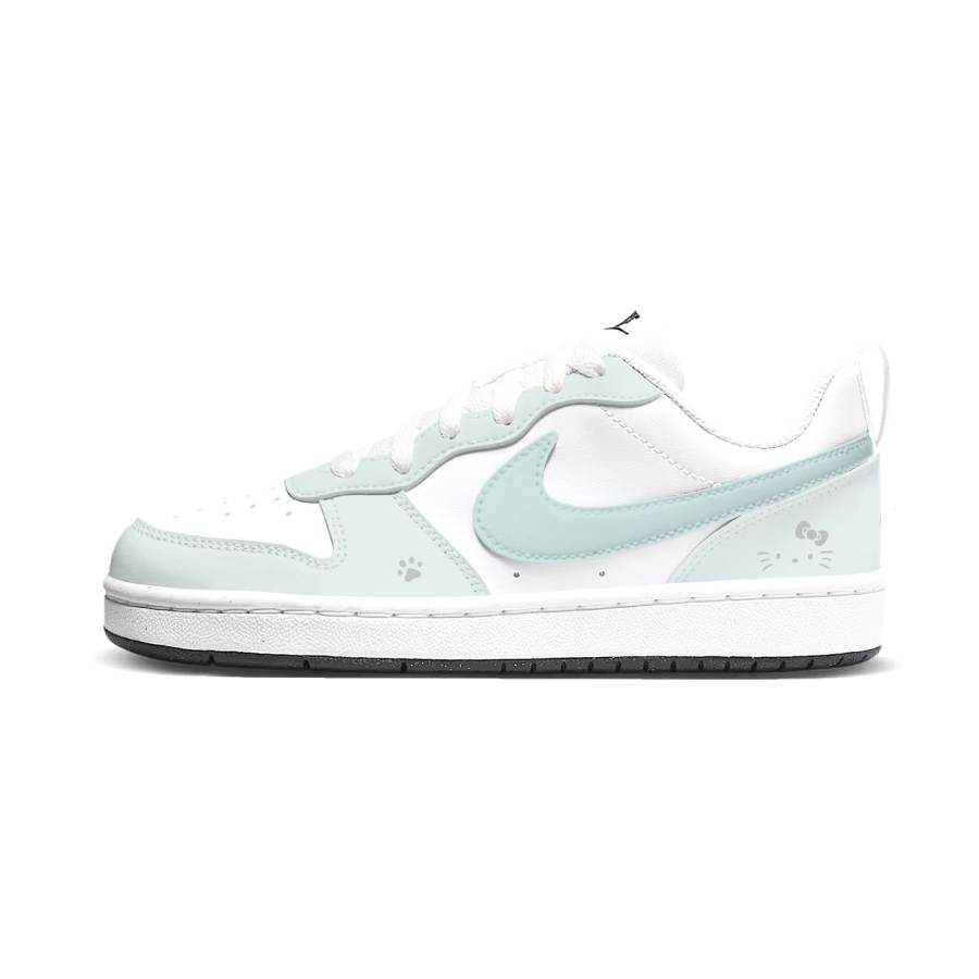 Nike Nike Court Borough Mint Cat Low top Kids' Skateboarding Shoes White Green Teenagers