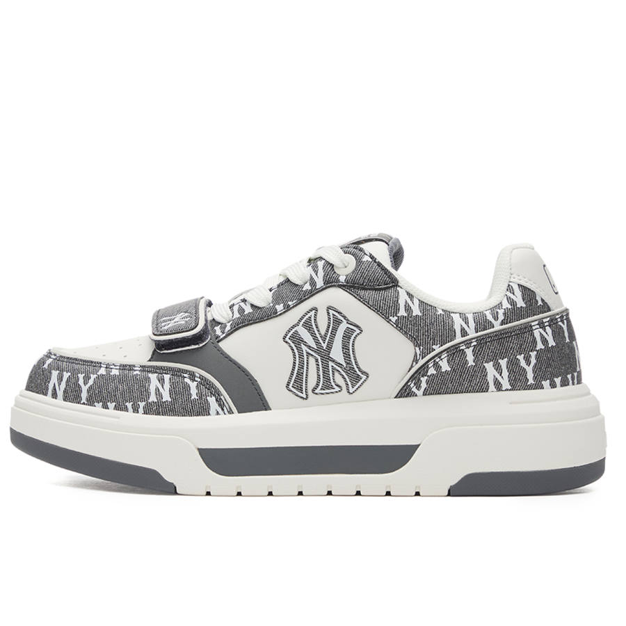MLB New York Yankees Slip Resistant And Breathable Height Increasing Low top Casual Shoes Unisex Charcoal Gray