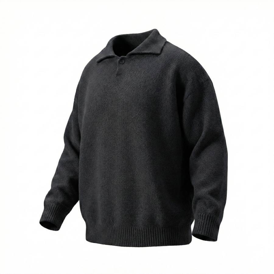 Hodo Knitwear Unisex Lapel Moderate
