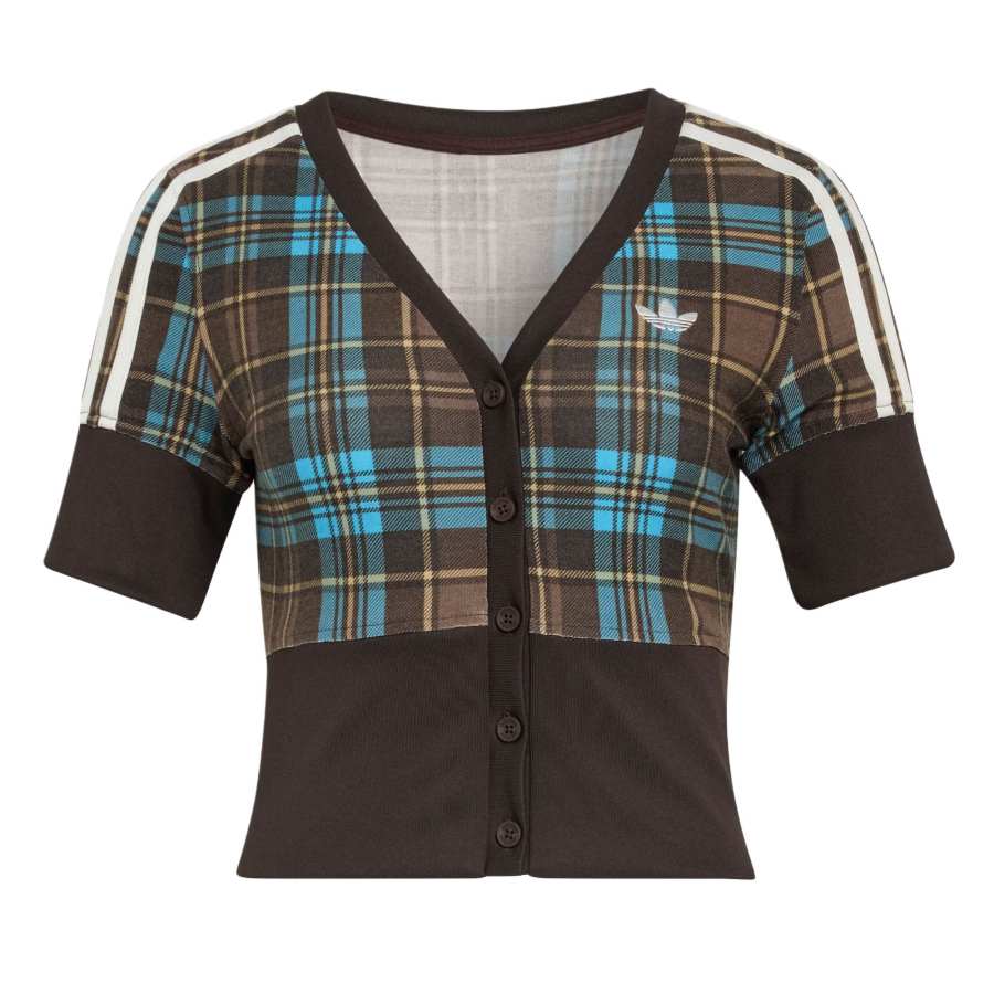 Adidas Originals stripes check shirt