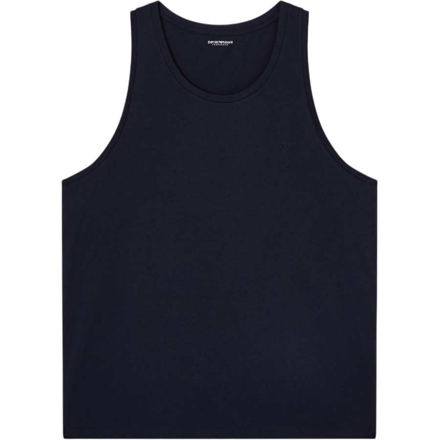 EMPORIO ARMANI Tank Tops Men's Blue Marine Crew Neck Moderate Racerback
