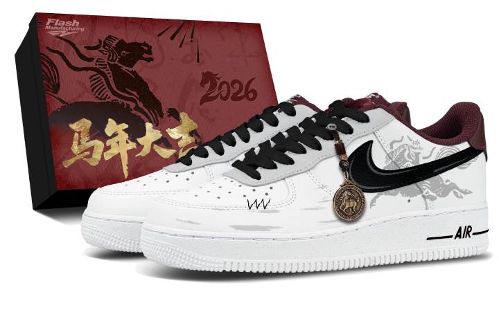 Nike Nike Air Force 1 God Luck, Box Included Leather Abrasion Resistant Slip Resistant Abrasion Resistant Slip Resistant