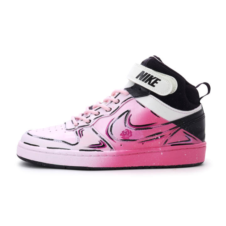 Nike Nike Court Borough Comic Pink Blade, Girlish, Urban Chic Style Leather Trendy Slip Resistant Abrasion Resistant Balance