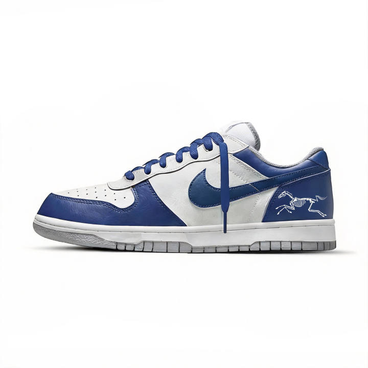 Nike Nike Big Skateboard Shoes Unisex Low Top Blue White Gray