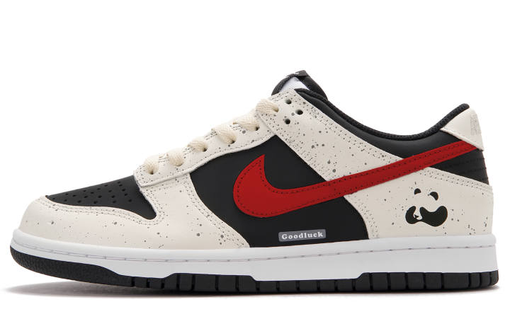 Nike Nike Dunk Panda Strawberry A Low top Skateboard Shoes Unisex Black White Red