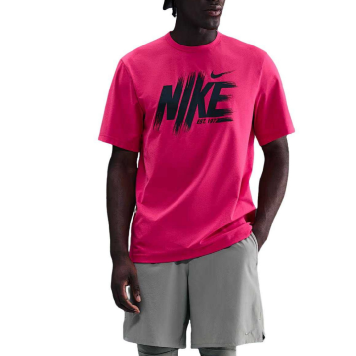 Nike Nike HYVERSE T Shirts Men's Rash Pink/Black Crew Neck