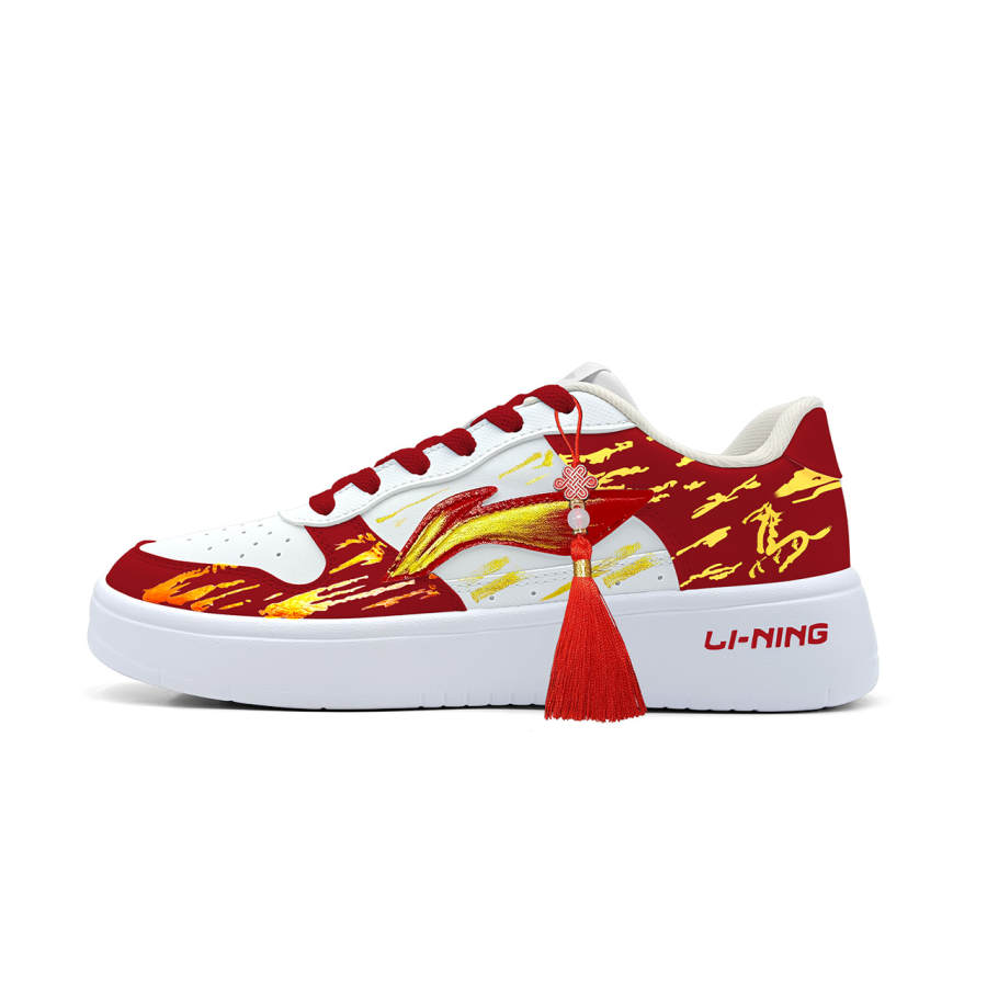 Li-Ning Li Ning Low top Skateboard Shoes Women's Red White Gold
