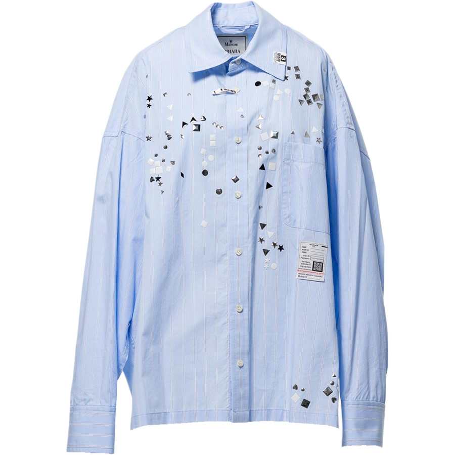Maison Mihara Yasuhiro SS26 Embellished Stripe Shirt Women's