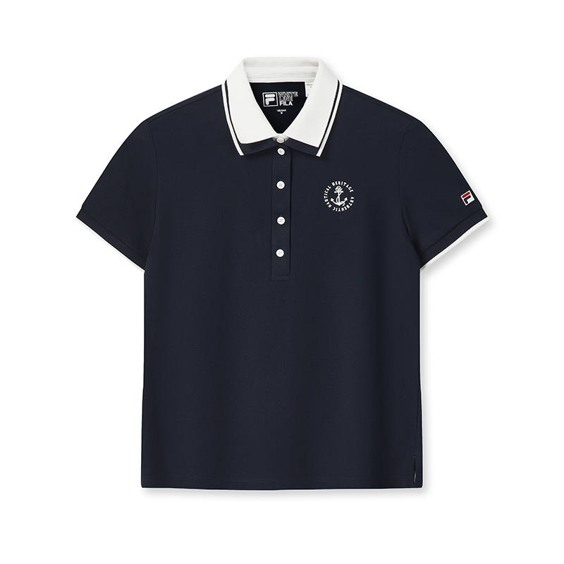 FILA Heritage Polo Shirt Women's Smoke Blue