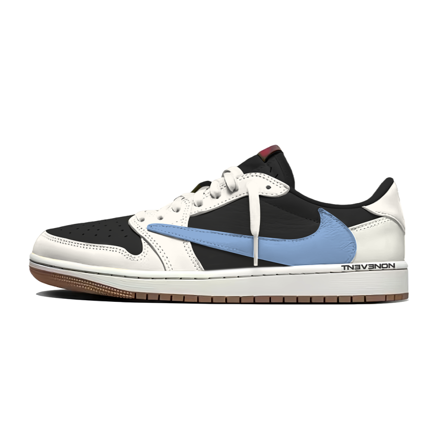 Jordan Travis Scott x Jordan Air Jordan 1 Fresh Dusty Blue Fashion Trend Abrasion Resistant Abrasion Resistant Low top
