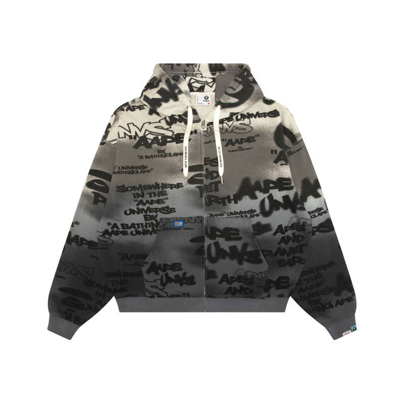Aape Aape printed zip-up hoodie