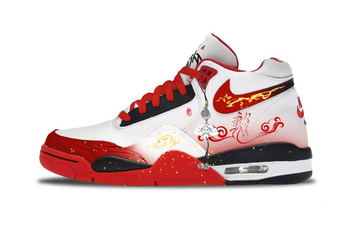 Nike Nike Flight Legacy Red Sky Striding Cloud Slip Resistant Slip Resistant High top Vintage Basketball Shoes Unisex