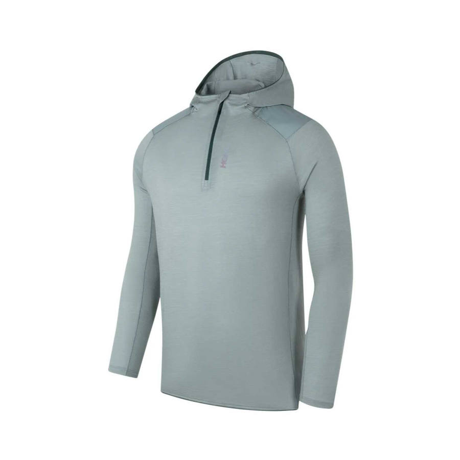 HOKA ONE ONE T Shirts Men's Rosemary Green Hooded Moderate