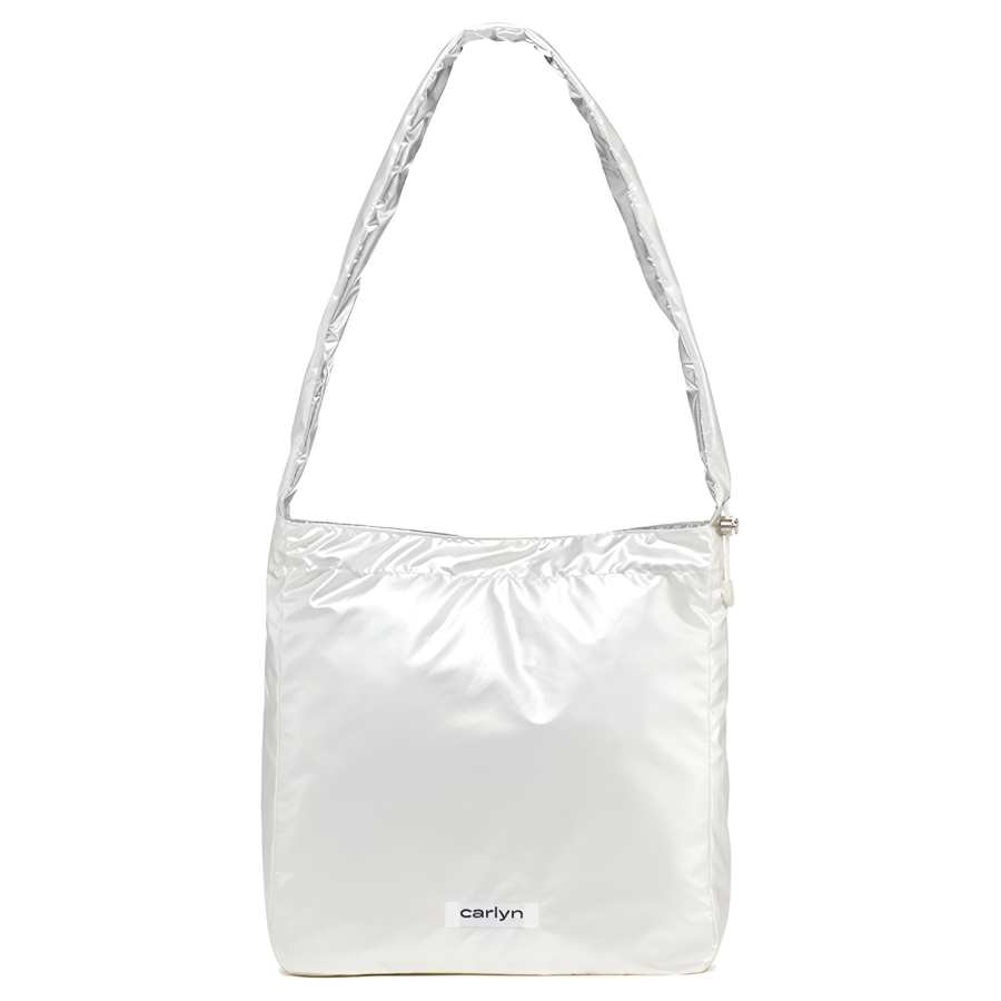 CARLYN Pu Reusable Bag, Crossbody Bag, Shoulder Bag Regular Women's Pearl White
