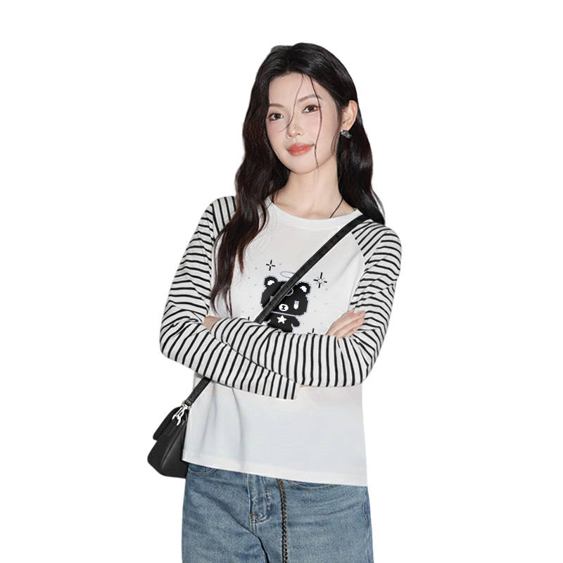Tonlion T Shirts Women's Crew Neck Thin Straight Fit