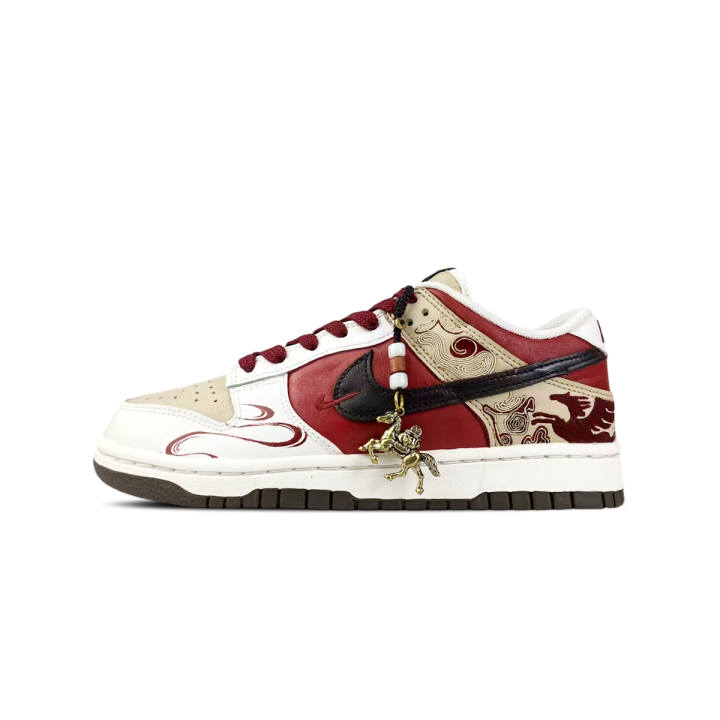 Nike Nike Dunk BNK Auspicious Pattern Brocade Horse Abrasion Resistant Low top Skateboard Shoes Men's