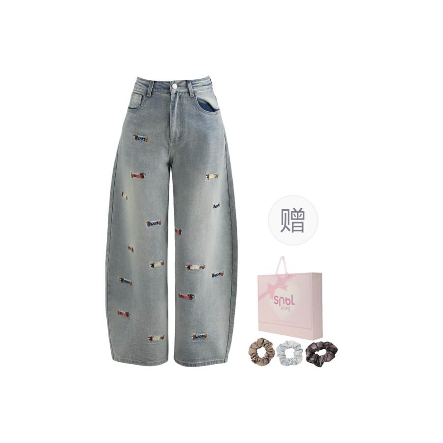 SNBL Jeans Women's Blue Moderate Wide Leg Pants
