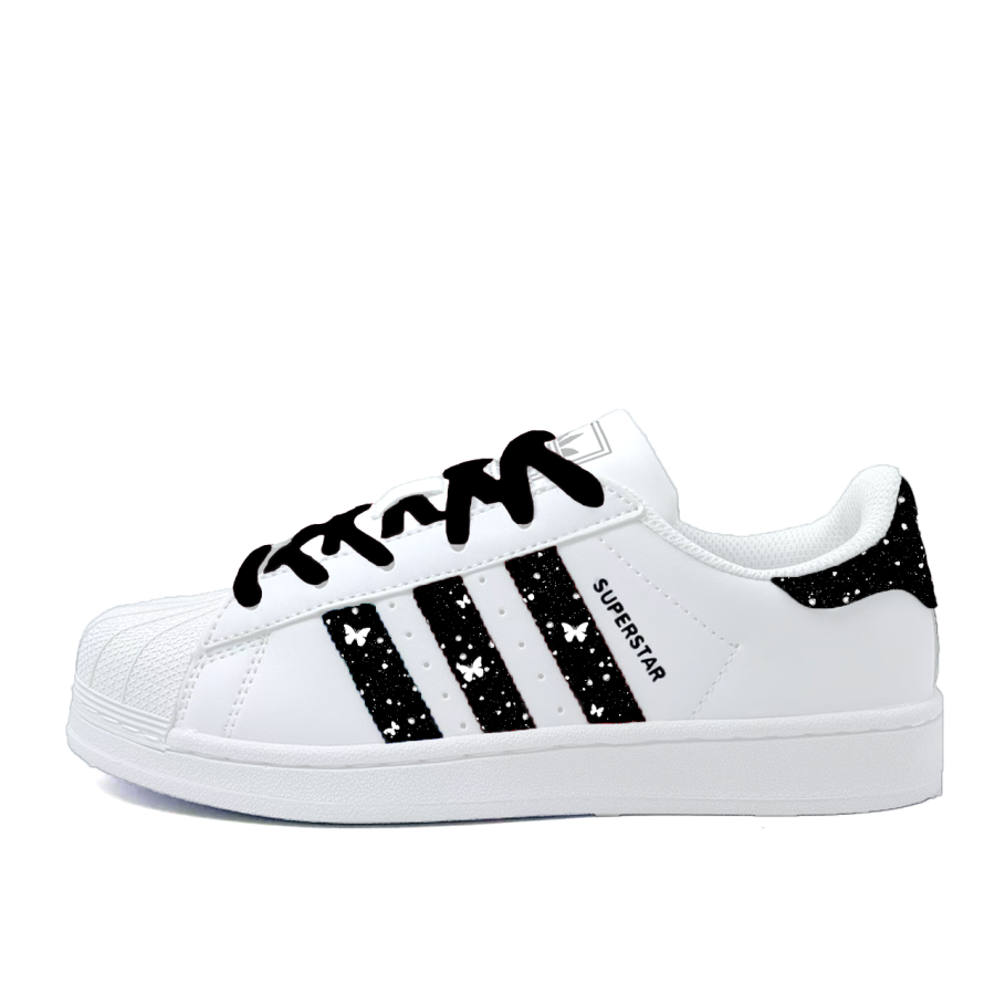 Adidas Adidas Originals Superstar Night Star Abrasion Resistant Slip Resistant Low top Skateboard Shoes Women's White