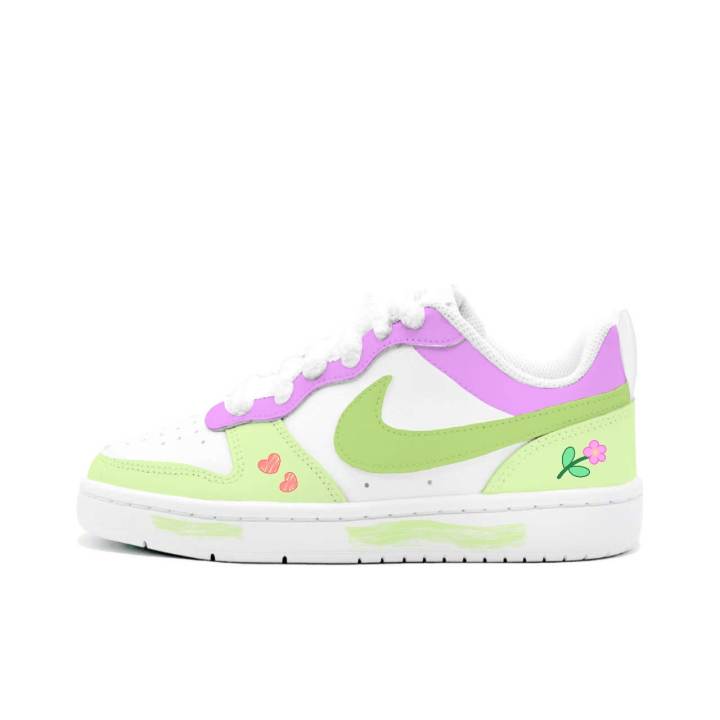 Nike Nike Court Borough 2 Green Cherry Wander, Kung Fu Rabbit Leather Cushioning Abrasion Resistant Slip Resistant