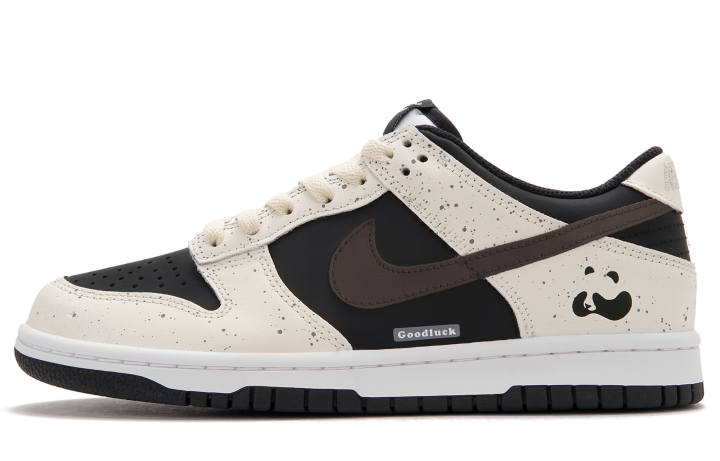 Nike Nike Dunk Mocha Panda 2.0A Low top Skateboard Shoes Unisex Black White Brown
