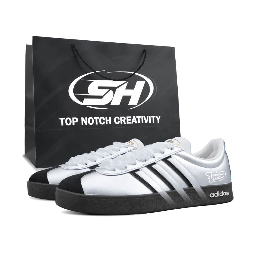 Adidas Adidas VL COURT 2.0 Galaxy Whisper, Special Shopping Bag Abrasion Resistant Abrasion Resistant Low top