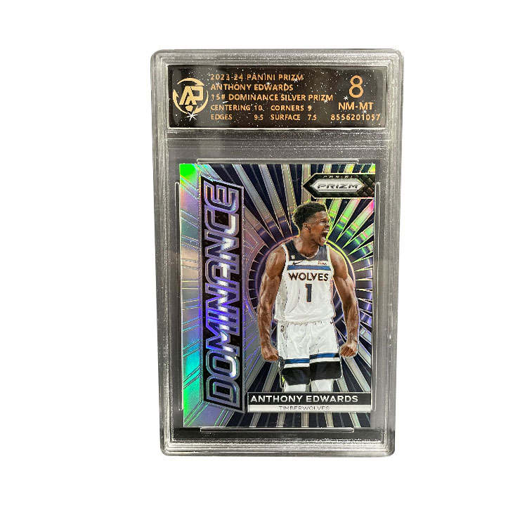 PANINI PANINI Prizm Anthony Edwards, Wolf King, Fearless Refringence Graded Cards 1 Pc