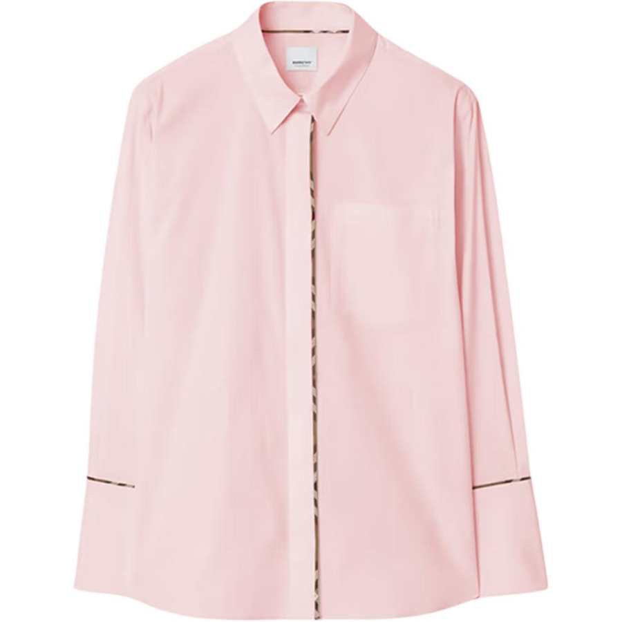 Burberry Shirts Women's Pink Lapel Moderate Other