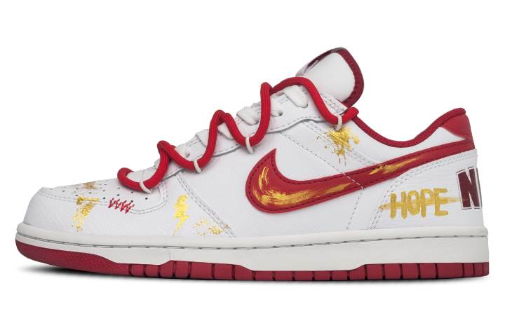Nike Nike Big Low Lux Fiery Golden Bond, Horse Year Blessing, Deconstruction Double Shoelace Abrasion Resistant
